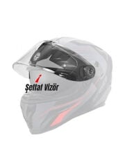 Scoyco Kask Camı Vizör  FF 871 Gold-Siyah-Şeffaf-Nikel PINLOCK ve DOT