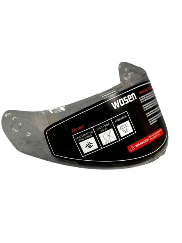 Wosen WS-202 Şeffaf Vizör Kask Yedek Parçası Şeffaf Malzeme ile Üretilmiştir