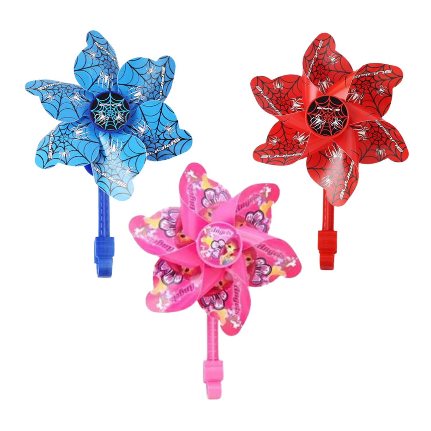 Bisiklet Rüzgar Gülü - Çocuk Bisikletleri için Çok Renkli - Kırmızı / Mavi / Pembe