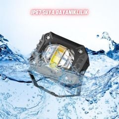 Motosiklet Scooter Led Sis Farı Set Delici Işık Beyaz Sarı Metal Kasa 1 ADET