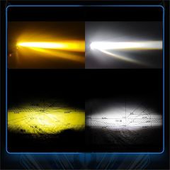 Motosiklet Çift Göz Led Lazer Sis Farı 1 ADET Delici Beyaz Sarı Çift Renk 12-80 Volt