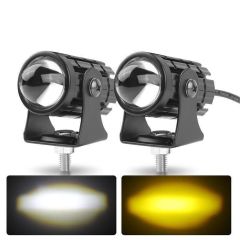 Motosiklet Sis Farı 1 ADET Delici Yüksek Parlak Beyaz Sarı Çift Renk Spot Led Far