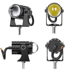 Motosiklet Sis Farı 1 ADET Delici Yüksek Parlak Beyaz Sarı Çift Renk Spot Led Far