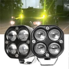 Off Road 3 inç Çift Renk Beyaz Sarı Kare Spot Çalışma Ve Sis Lambası 1 ADET