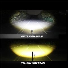 Off Road 3 inç Çift Renk Beyaz Sarı Kare Spot Çalışma Ve Sis Lambası 1 ADET