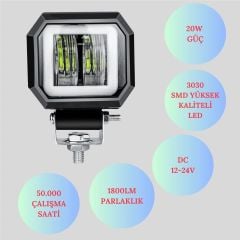 Motosiklet Atv Sis Farı Angelli 1 ADET ANGEL RENK SEÇENEKLİ