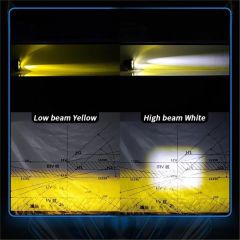 Motosiklet LED Sis Farı 1 ADET Metal Kasa Yüksek Güçlü Delici Spot Beyaz Sarı Çift Renk