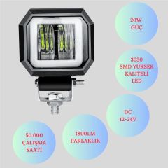 Motosiklet Atv Sis Farı Angelli 1 ADET ANGEL RENK SEÇENEKLİ