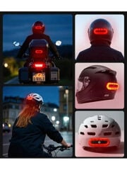 MTS Kask Arkası Led Işık Kırmızı - Çakarlı 4 Farklı Mod