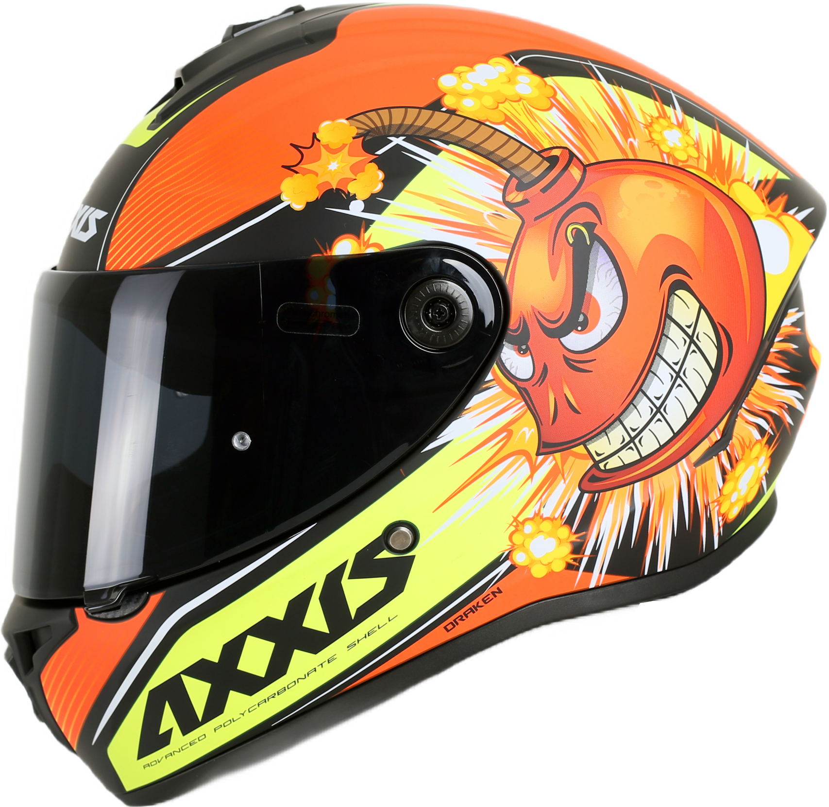 Axxis Draken Bombs A5 Mat Red + 1  Siyah Vizör Hediye