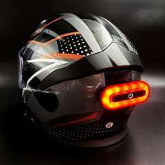MTS Kask Arkası Led Işık Kırmızı - Çakarlı 4 Farklı Mod