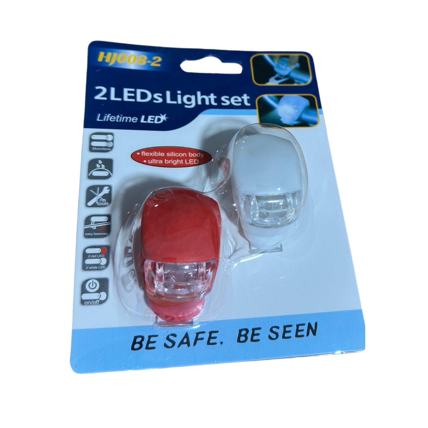 Set Silikon Bisiklet İkaz Uyarı Işığı 3 Farklı Yanma Modu 1 Takım