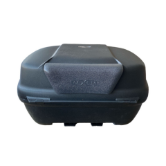 Maxem Motosiklet Arka Çanta Topcase - Sırtlıklı - Siyah - Beyaz - Gri