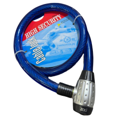 Çelik Halat Kilit 1,5 Metre 25mm Kalın - Işıklı Kilit