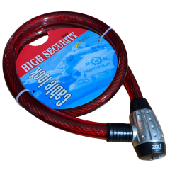 Çelik Halat Kilit 1,5 Metre 25mm Kalın - Işıklı Kilit