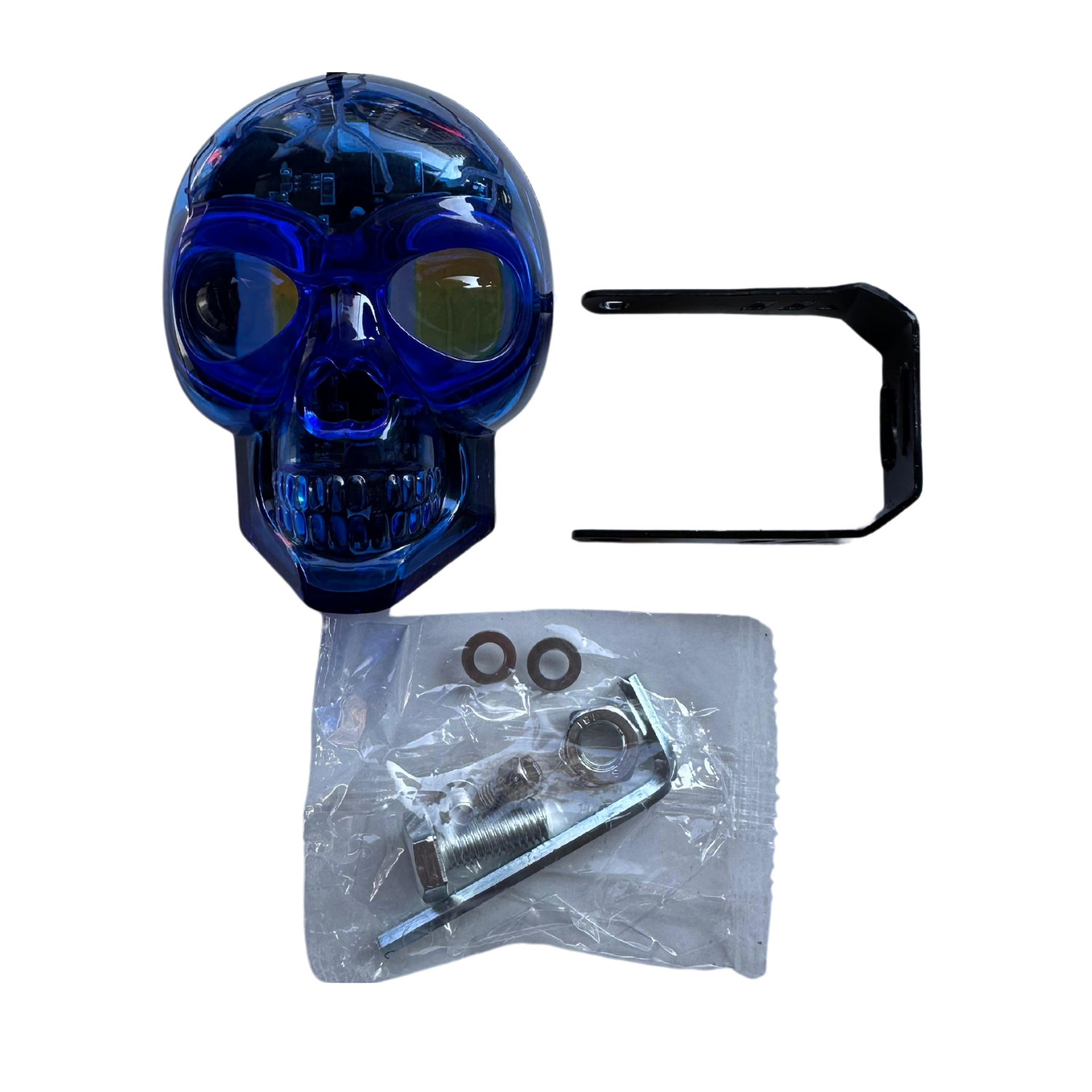 Motosiklet Sis Farı Mavi Kuru Kafa 1 Adet