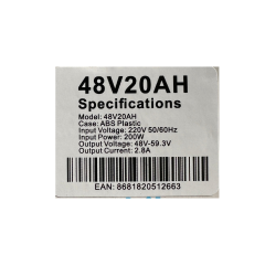 e-Bike Şarj Cihazı 48v20ah Bix