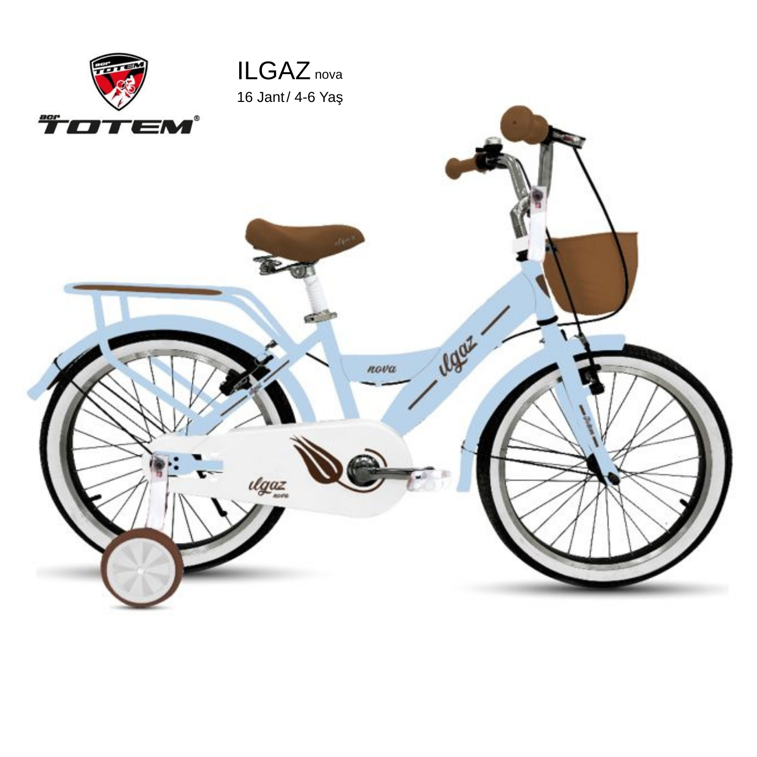 Totem Bisiklet 16 Jant  Ilgaz - BMX Çocuk Bisikleti  -V Fren - Çelik Kadro Mavi