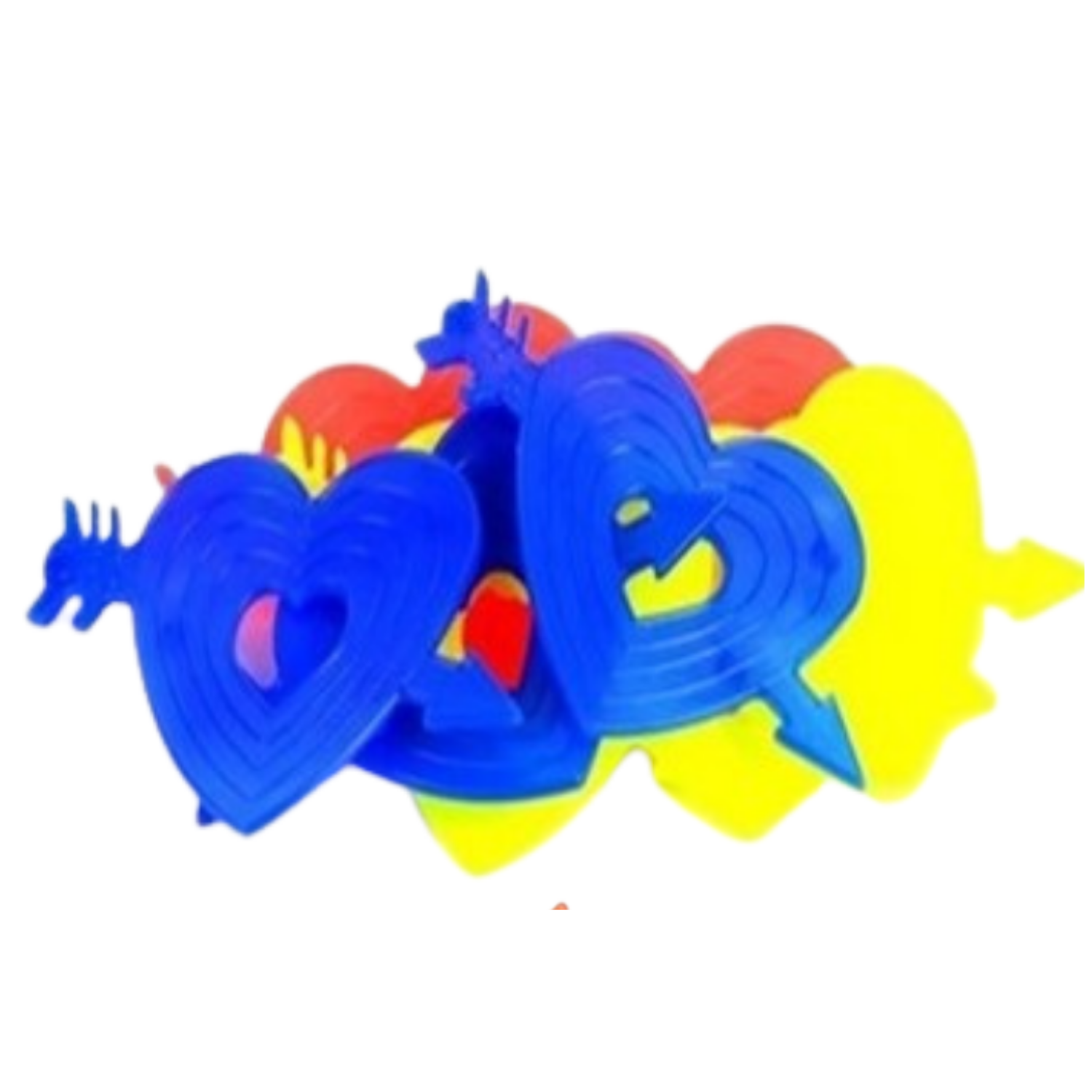 Bisiklet Jant Süsleri (Büyük Kalp) Karışık Renkler 9 Adet