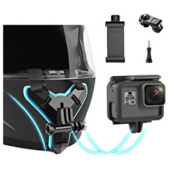Kasklara Uyumlu Gopro Telefon Ve Aksiyon Kamera Tutucu Kask Çene Telefon Kamera Tutacağı