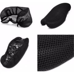 Motosiklet Sele Kılıfı Fileli Siyah Delikli -Scooter XXL