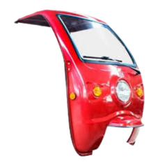 3 Teker Motosiklet Kabini Kırmızı - Üniversal - Plastik