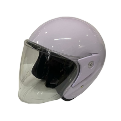 Motosiklet Yarım Kask Gri ve Beyaz