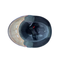 Motosiklet Yarım Kask Mavi Desenli