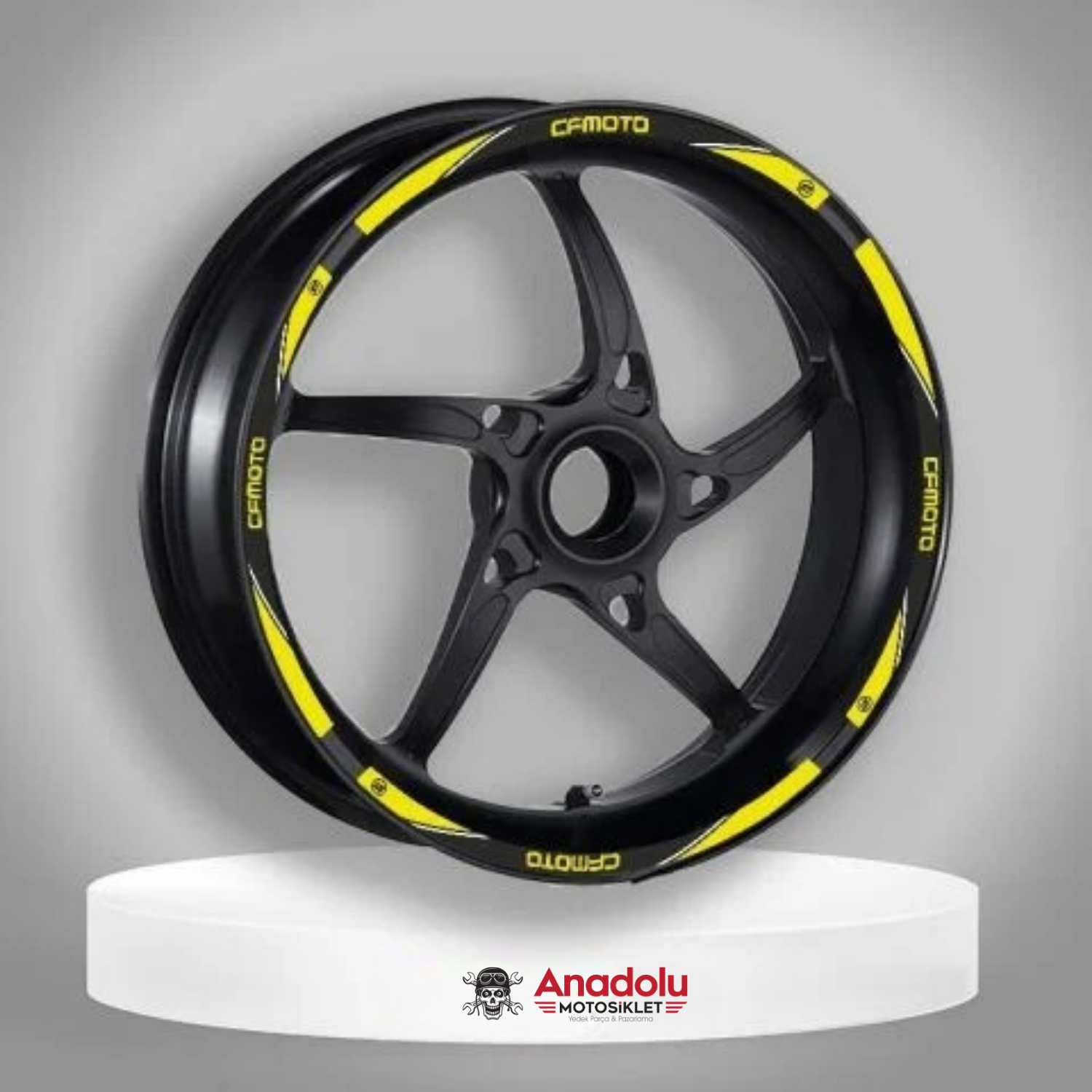 Jant Şeridi CF MOTO Uyumlu Sarı- 1 Set