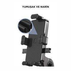 Torima Siyah JX-041  Motosiklet ve Bisiklet Telefon Tutucu - Gidon Bağlantılı