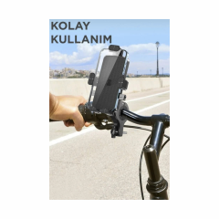 Torima Siyah JX-041  Motosiklet ve Bisiklet Telefon Tutucu - Gidon Bağlantılı