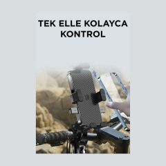 Torima Siyah JX-041  Motosiklet ve Bisiklet Telefon Tutucu - Gidon Bağlantılı