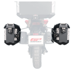GP Kompozit Universal 26 lt x 2 Plastik Motosiklet Yan Çanta Seti Siyah
