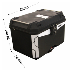 GP Kompozit Universal 45 lt Plastik Motosiklet Çantası Siyah