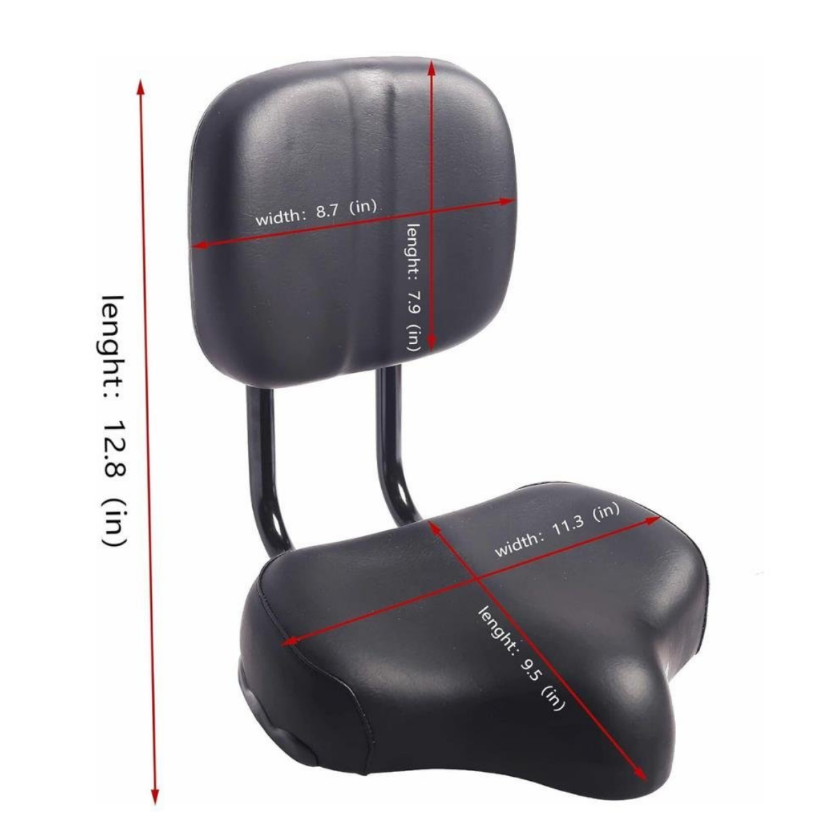 Arkalıklı Sele Scooter Bisiklet Uyumlu Yükseklik Ayarlı Ebike vb