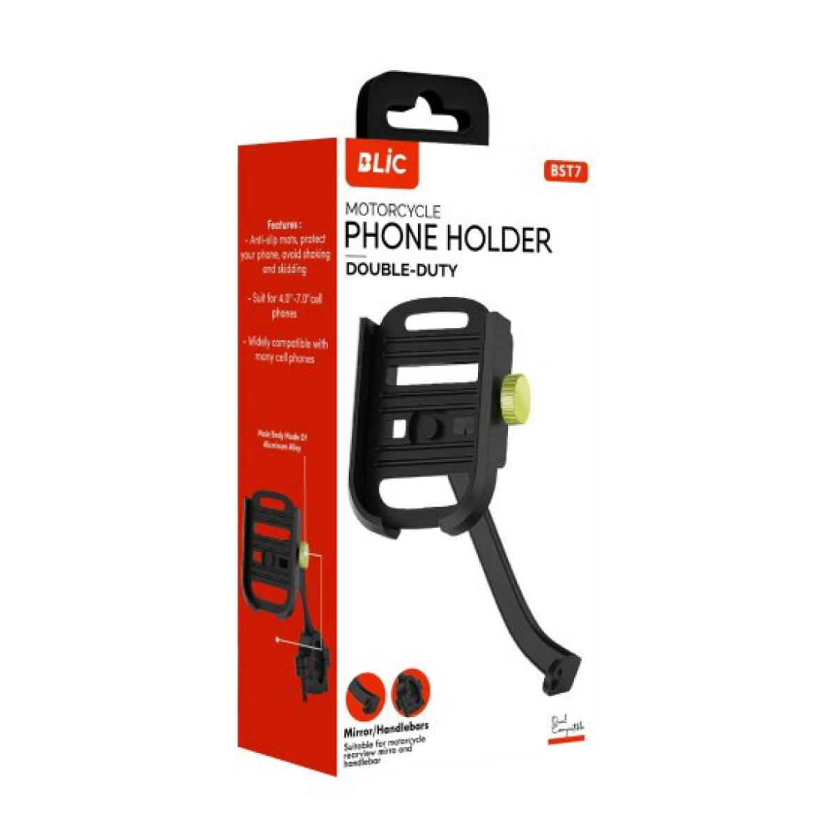 Üniversal Blic Telefon Tutucu Gidon ve Ayna Bağlantılı