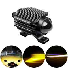 2 li Sis Farı Sarı + Beyaz Sabit - Çakarlı Mod + Düğme Videolu