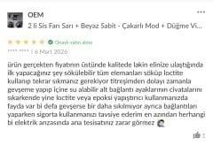 2 li Sis Farı Sarı + Beyaz Sabit - Çakarlı Mod + Düğme Videolu