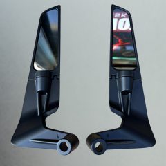 Üniversal H2 Gidon Bağlantılı Katlanır Ayna 8 / 10 mm Aynası Beyaz