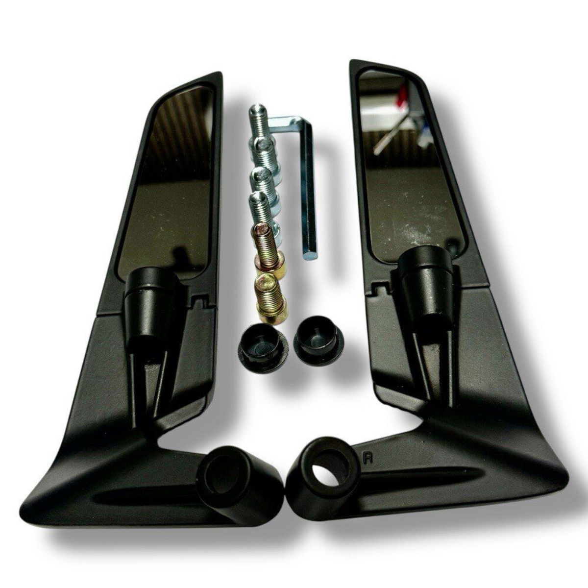 Üniversal H2 Gidon Bağlantılı Katlanır Ayna 8 / 10 mm Aynası Beyaz