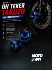 Ön Teker Koruma Takozu Üniversel MAVİ Takım Set