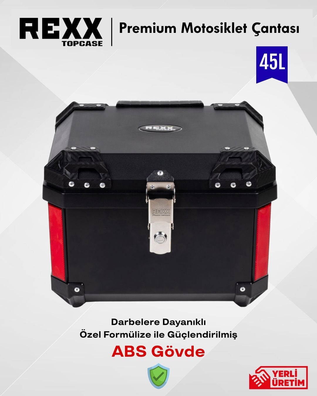 Rexx Topcase Premium Motosiklet Çantası 45Litre