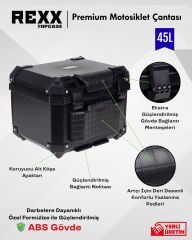 Rexx Topcase Premium Motosiklet Çantası 45Litre