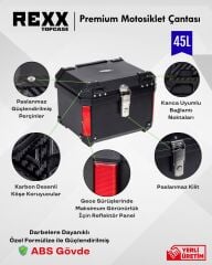 Rexx Topcase Premium Motosiklet Çantası 45Litre