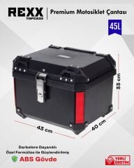 Rexx Topcase Premium Motosiklet Çantası 45Litre