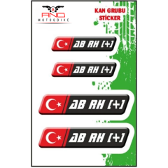 Kan Grubu Siyah Dörtlü Damla Etiket