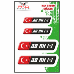 Kan Grubu Siyah Dörtlü Damla Etiket