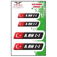 Kan Grubu Siyah Dörtlü Damla Etiket