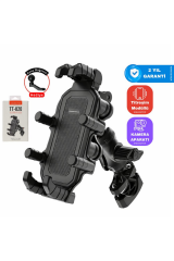 KNMASTER TT820 Titreşim Önleyicili Motosiklet Telefon Tutucu (Kamera Bağlantılı)