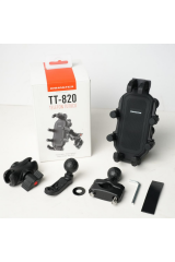 KNMASTER TT820 Titreşim Önleyicili Motosiklet Telefon Tutucu (Kamera Bağlantılı)